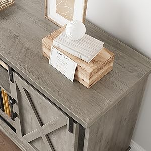 tv stand with sliding barn door