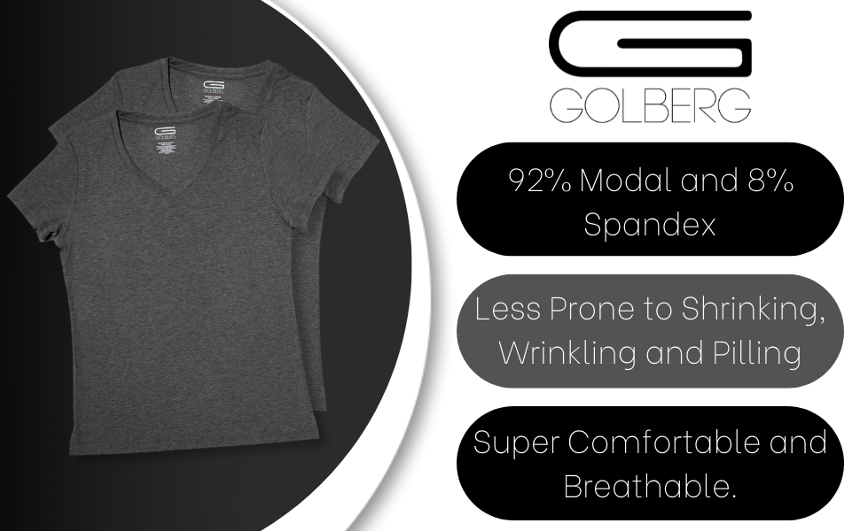 golberg womens v neck t shirt