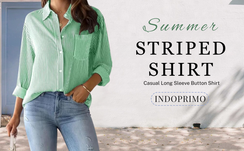  Striped Shirt for Women Full Sleeve Stylish Shirt