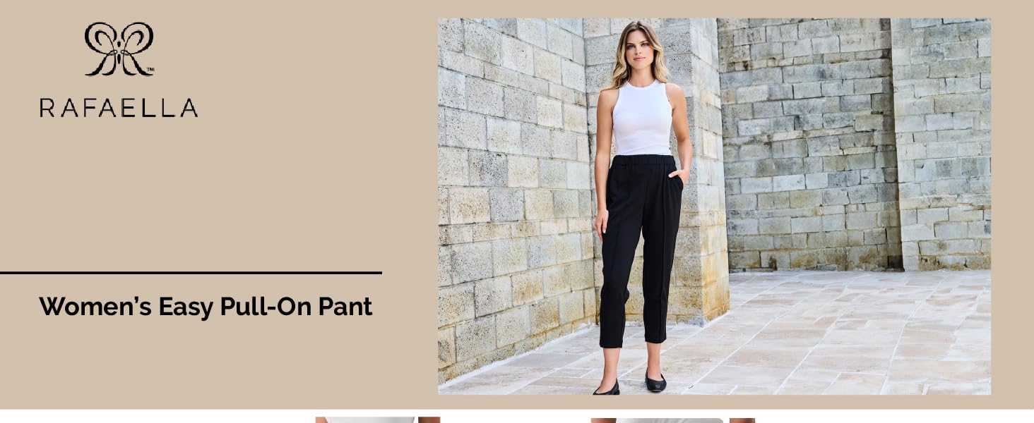 Rafaella Women's Easy Pull On Pant