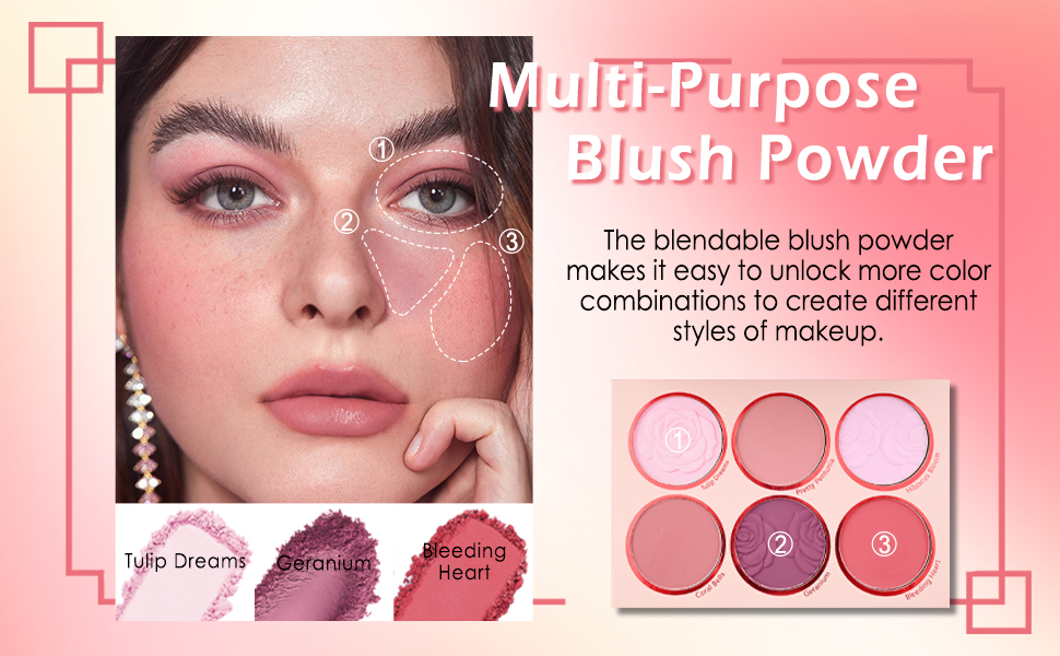 pink paris purple lilac corner lavender marshmallow matte blush palette kit set for cheek face women