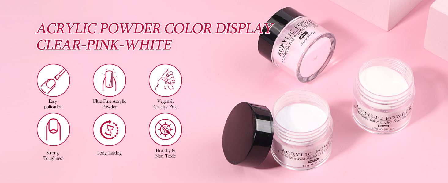  Acrylic Nail Kit,Acrylic Powder Set 