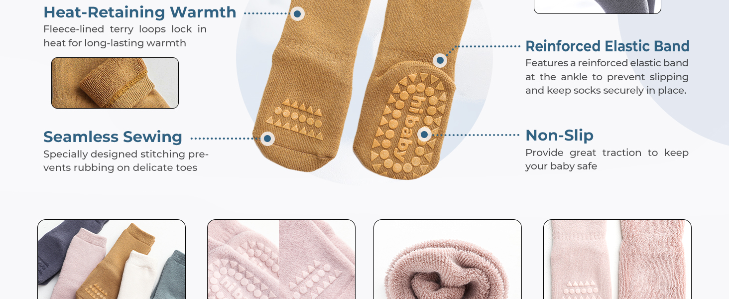 Baby Warm Non Slip Grip Socks