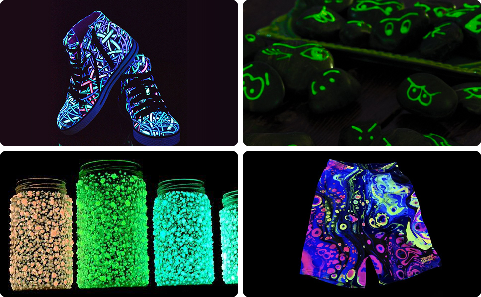 Roizefar Glow in the Dark Paint, 10 Colors 3D Permanent