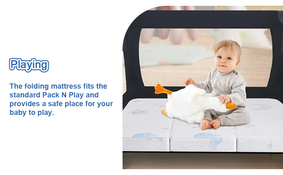 pack and play mattress pad with travel bag