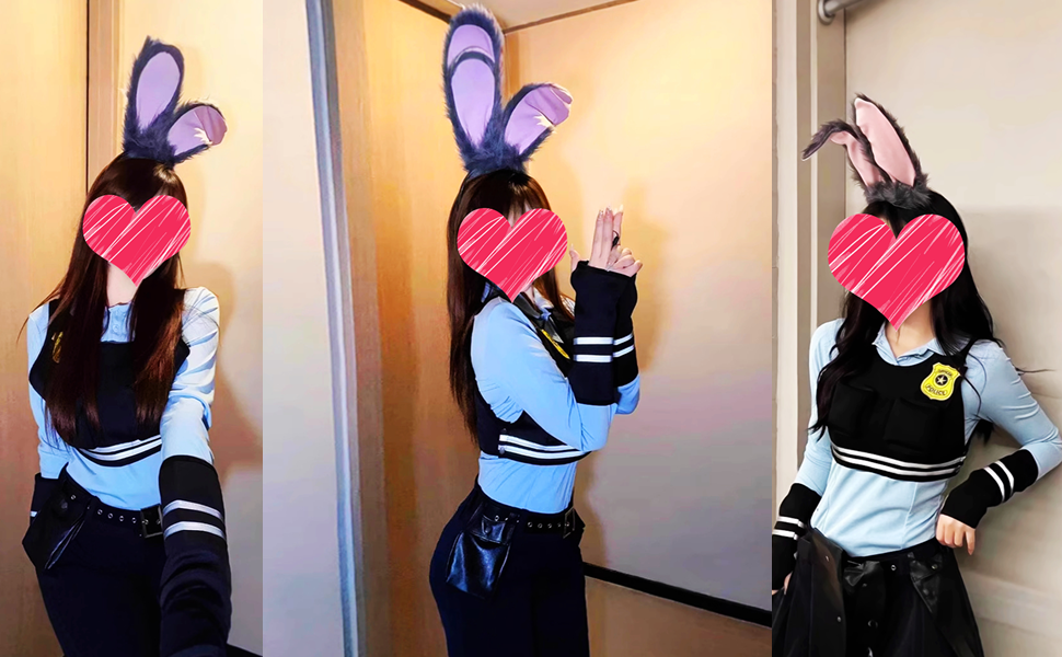 ジュディ　L コスプレ　フルセット　ディズニー　ハロウィン　高品質 ディズニー】ハロウィンコスチューム2セット ニック ジュディ