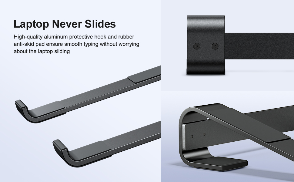 Soqool Laptop Stand for Desk, MacBook Stand Sturdy Laptop Riser