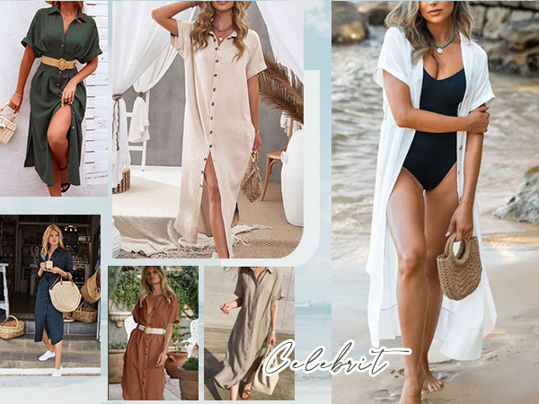 Zeagoo Casual Summer Dresses for Women Cotton Linen Dresses Zeagoo Casual Summer Dresses for Women Cotton Linen Dresses