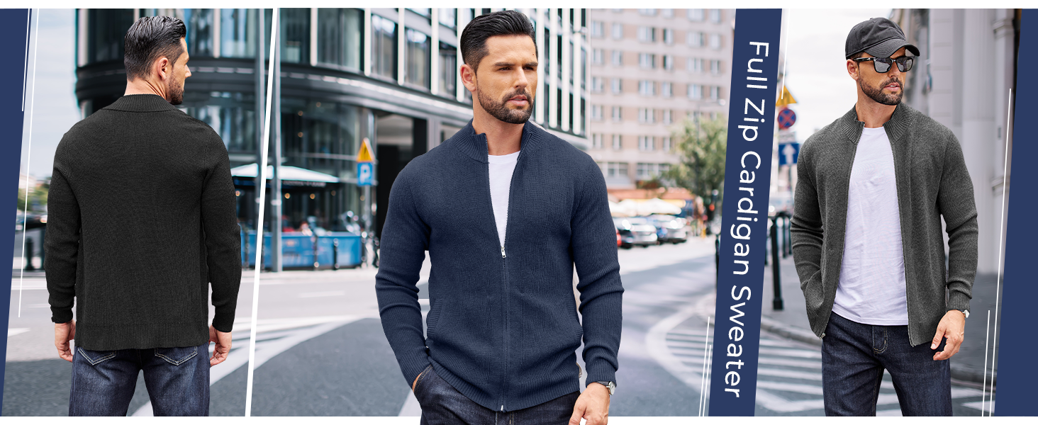 mens cardigans coofandy mens cardigan zipper sweaters for men mens black cardigan