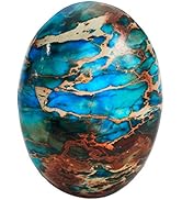 rockcloud 18x25mm Oval Cabochon Flatback Semi-Precious Stones Sea Sediment Jasper for Jewelry Mak...