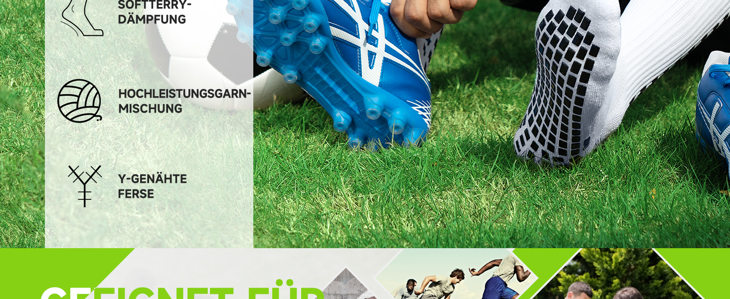 Grip Socken Fussball Herren Damen Atmungsaktiv Rutschfest Football Socks Fußball
