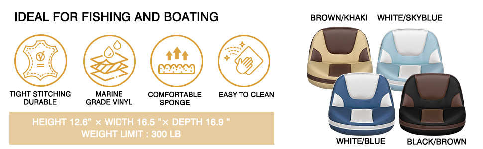 Details of casting fishing boat seat