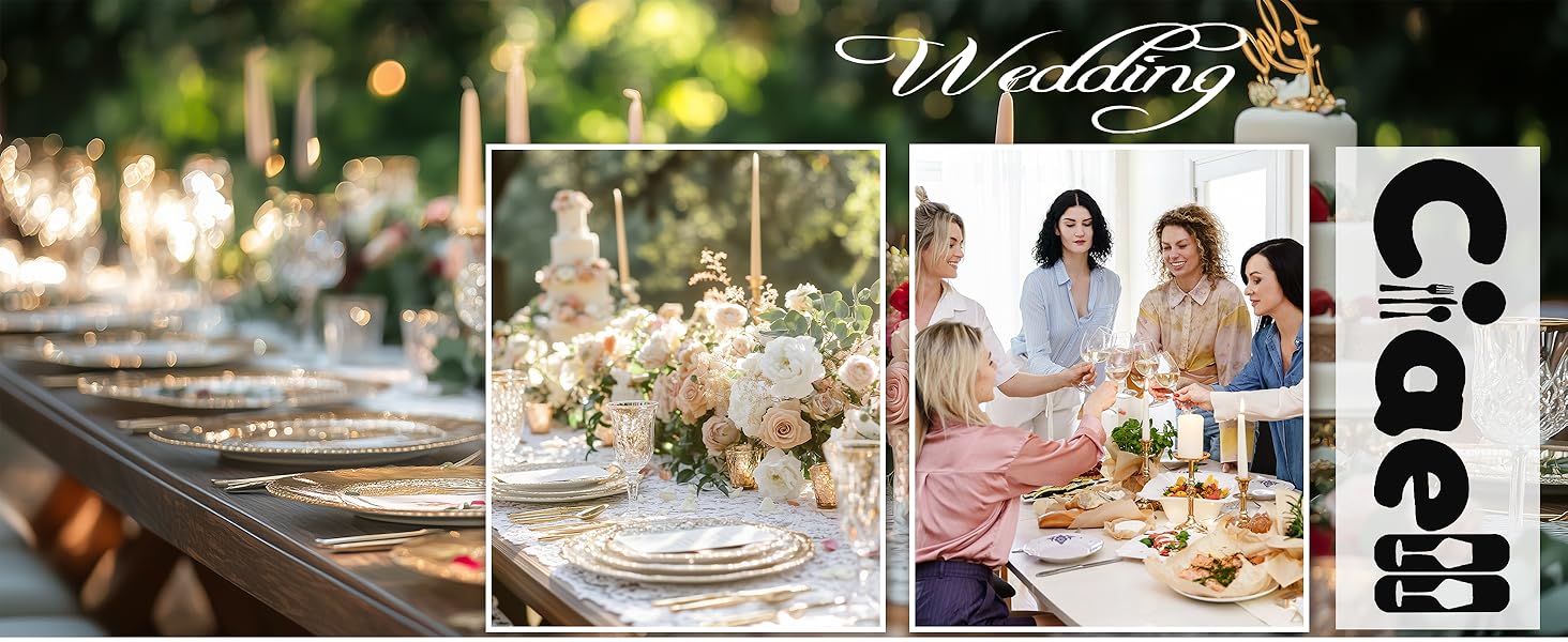 White and Gold Plastic Plates