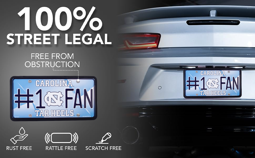 Silicone Black License Plate Frame Covers 2 Pack Front and