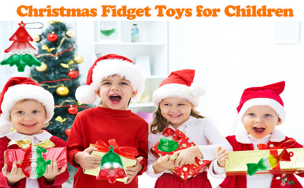 36Pcs Christmas Mini Pop Keychain Fidget Toys Pack,Pop Push
