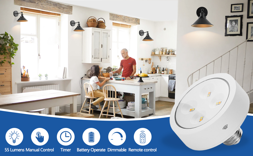 battery power wall lights