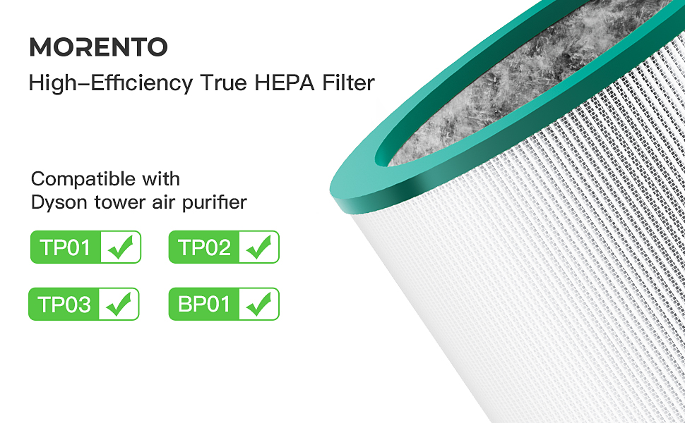 MORENTO Air Purifier Filter Replacement for Dyson Tower Purifier Pure Cool Link TP01