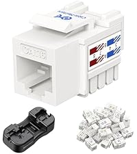 Cable Matters [UL Listed] 25-Pack Cat6 RJ45 Keystone Jack in