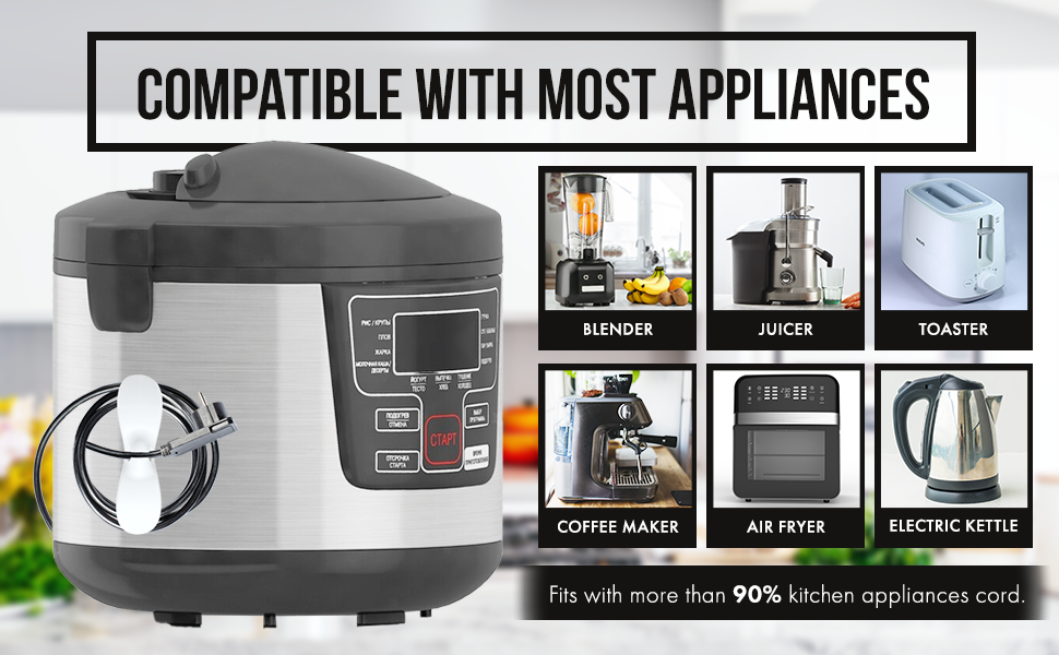 4 Pack Stick On Cord Organizer for Kitchen Appliances