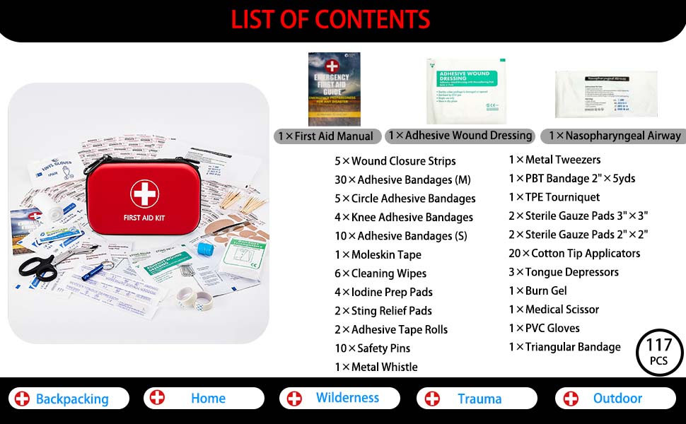 camp counselor essentials, home first aid kit, car trip essentials, boat first aid kit