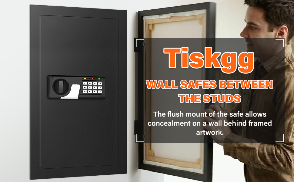 25.6" Tall Fireproof Wall Safe Between Studs 16" Centers, Hidden Wall