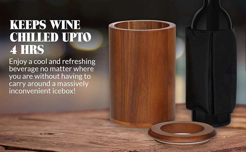 Homeries Wine chiller with Sleeve for Beverage and Liquor