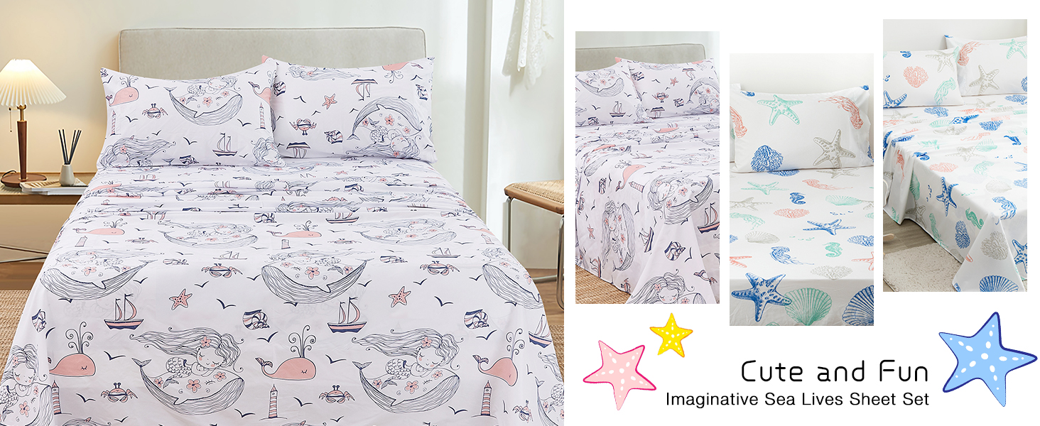 白い子供用シーツ ビーチ