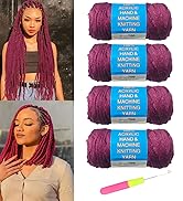 Natural Black Brazilian Wool Hair Acrylic Yarn for African Crochet Braids Senegalese Twist Faux L...