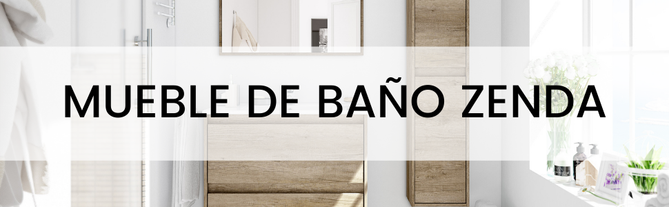 Abitti Mueble Lavabo de baño o Aseo con lavamanos de cerámica ...