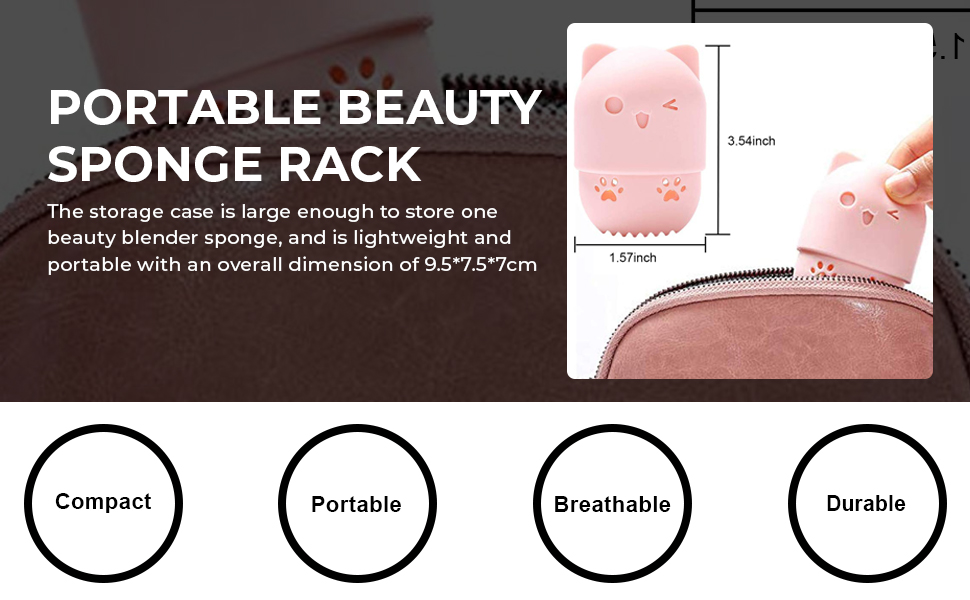 MAYCREATE® Beauty Blender Sponge Holder Cute Silicone Makeup Sponge