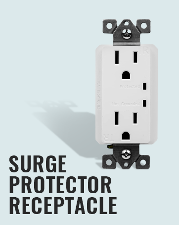 Electrical, Surge Protector Receptacle with Grounding Indicator