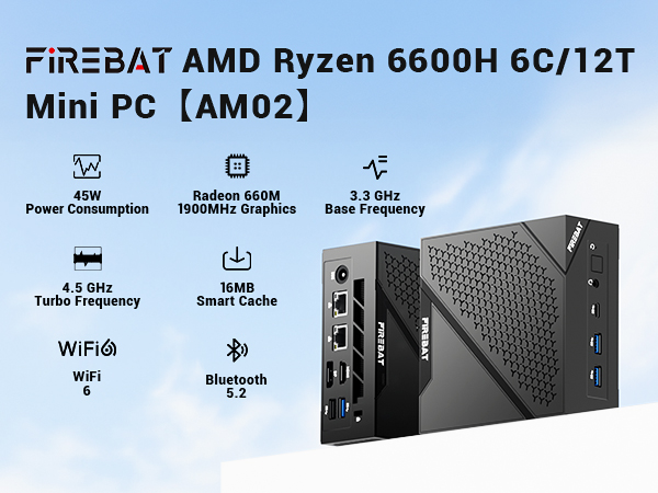 ミニPC Firebat Ryzen 5 6600H 16gb AutoCad/Rhino Firebat Ryzen 5 6600H AutoCad/Rhino FIREBAT Mini PC Gaming
