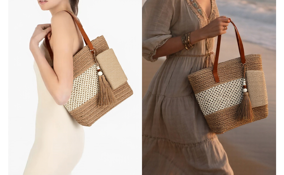 straw bag detail