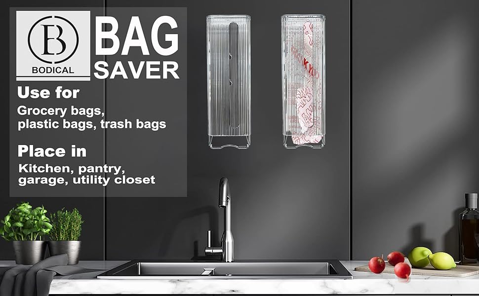 Plastic Bag Holder, Large Grocery Bag Holder, Wall Mount