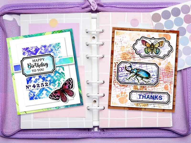 Amazon.com: GLOBLELAND ATC Frame Background Clear Stamps for DIY