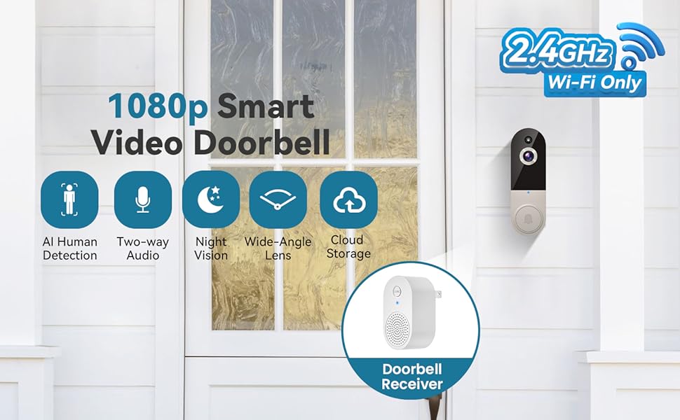 1080p smart wireless video doorbell