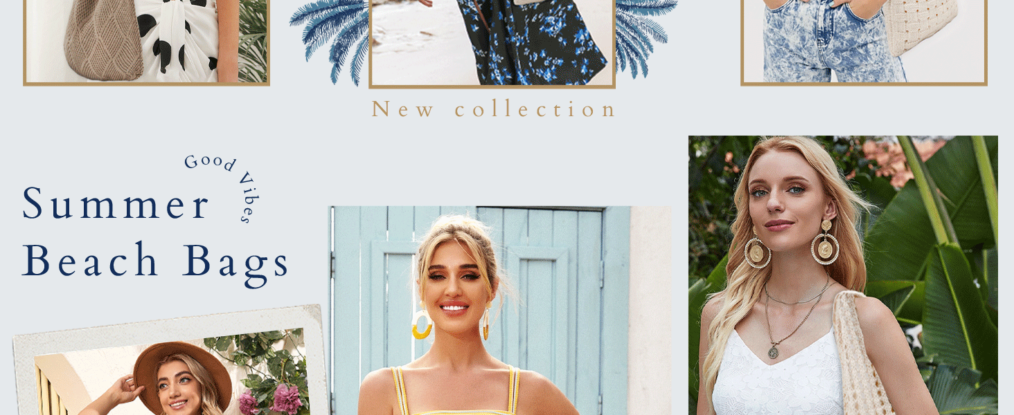 crochet mesh beach bag with hat clips for summer travel holiday