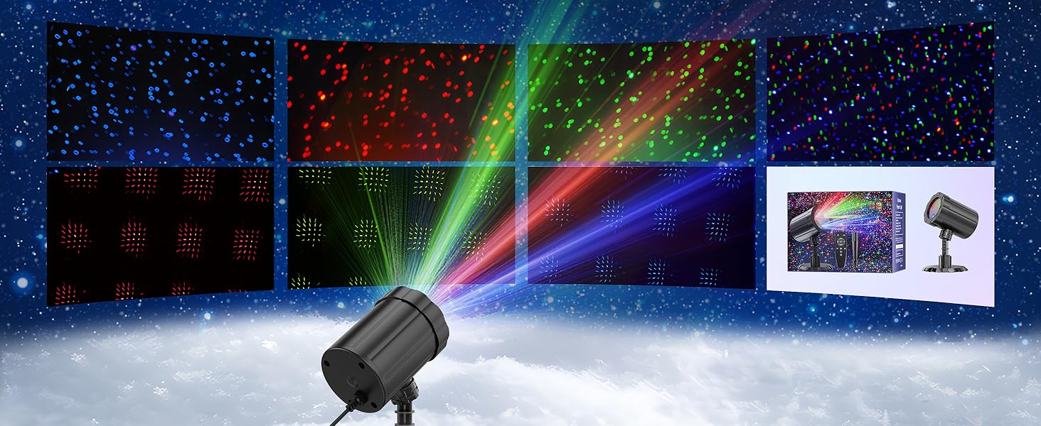 RGB Christmas Projector for Outdoor Christmas Decorations