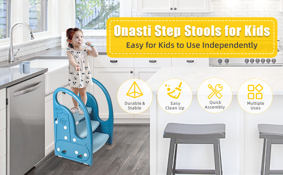 Toddler Step Stool Chair Onasti Kids 3 Step Standing Tower