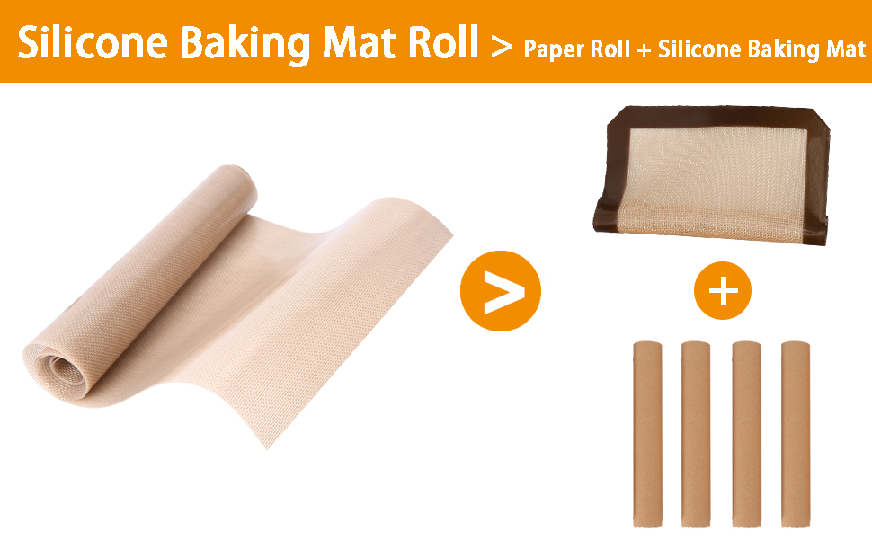 Silicone Baking Mat Roll 12" x 79", Non Stick Baking Sheet