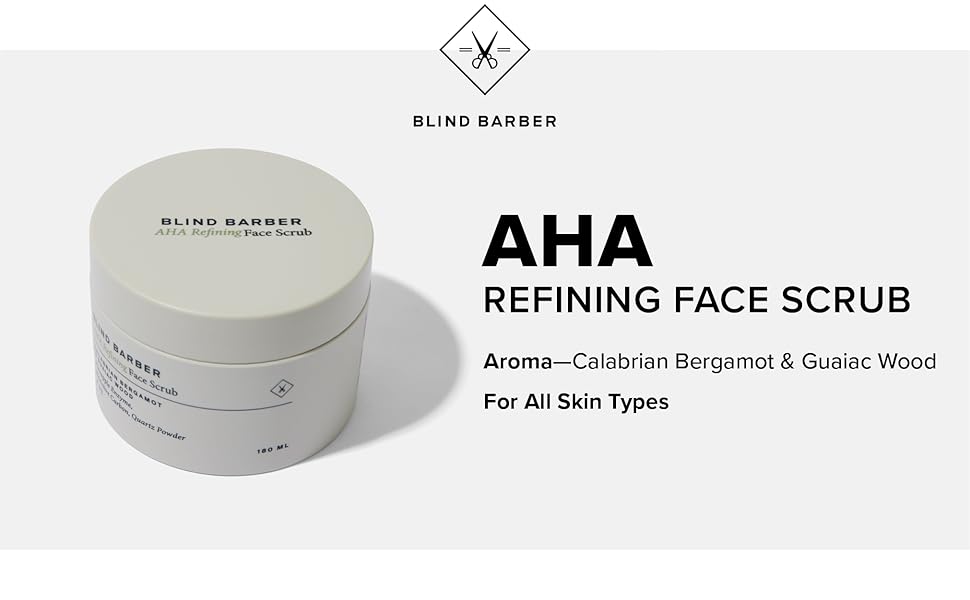Blind Barber AHA Refining Face Scrub Mens Exfoliating