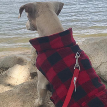 dog winter coat leash hole