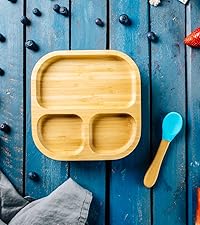 Unterteilter Teller Kinder Bambusteller