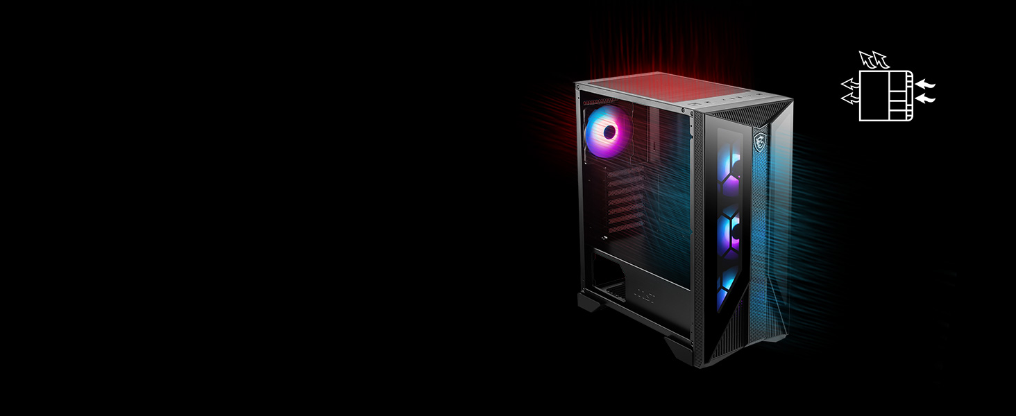 MSI MPG GUNGNIR 120R Premium MidTower Gaming PC Case