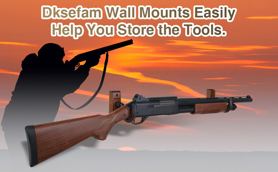 Gun Racks for Wall, Wall Gun Mount for Horizontal Display, Hardwood Gun Hanger Wall