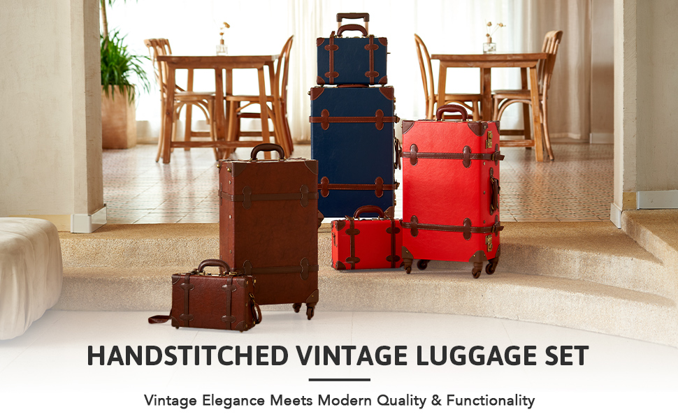 アンティーク行李 Amazon.com | NZBZ Vintage Luggage set Carry on Cute Suitcase