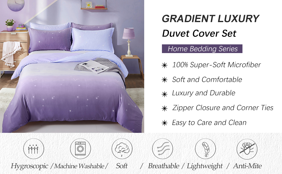 purple bedding galaxy duvet cover single double duvet set purple bed set