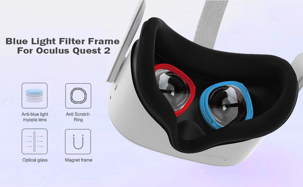 Esimen Blue Light Filter Myopia Lenses Compatible for Oculus Quest 2