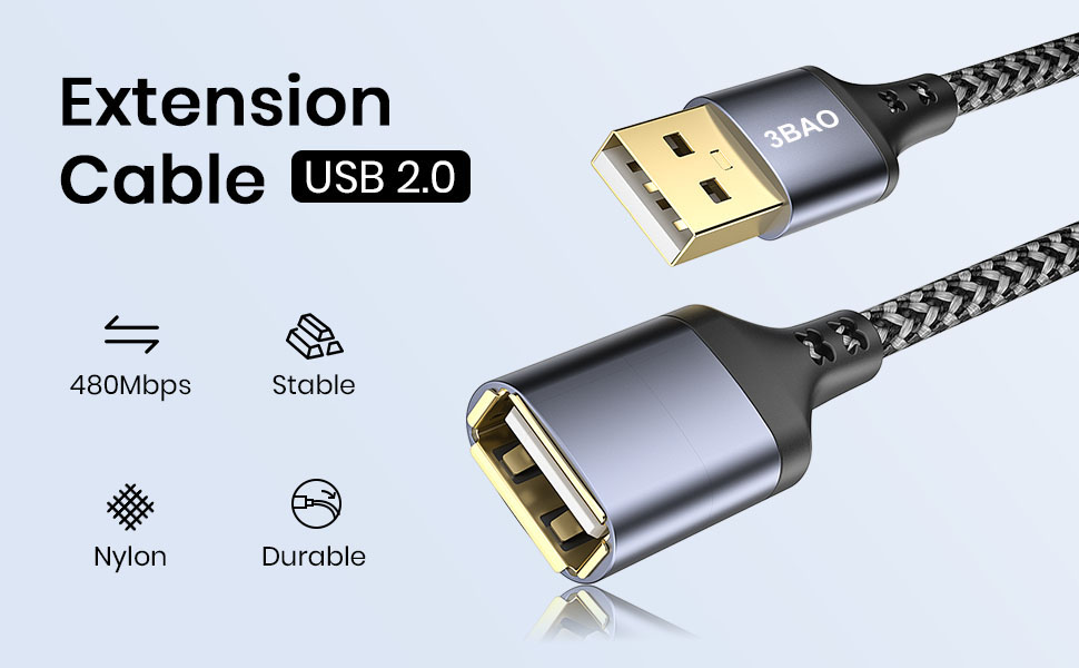 USB A Male to A Female USB Extension Cable