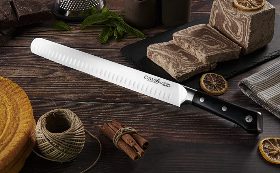 CUTLUXE Slicing Carving Knife 12" Brisket Knife High Carbon